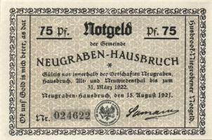 Német Birodalom/Weimari Köztársaság Neugraben 1921. 40Pf + 60Pf + 75Pf + 100Pf 4klf,  teljes sor T:I