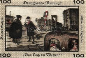 Német Birodalom/Weimari Köztársaság Neugraben 1921. 40Pf + 60Pf + 75Pf + 100Pf 4klf,  teljes sor T:I