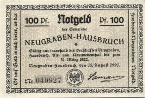 Német Birodalom/Weimari Köztársaság Neugraben 1921. 40Pf + 60Pf + 75Pf + 100Pf 4klf,  teljes sor T:I