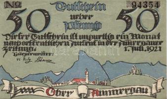 Német Birodalom/Weimari Köztársaság Oberammergau 1921. 25Pf + 50Pf + 75Pf  3klf,  teljes sor T:I