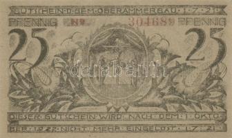 Német Birodalom/Weimari Köztársaság Oberammergau 1921. 25Pf + 50Pf + 75Pf  3klf,  teljes sor T:I