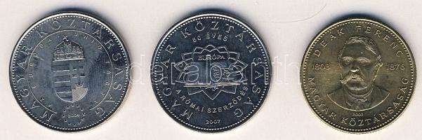 2003-2007. 20Ft "Deák" + 50Ft "Magyarország az EU tagja" + "50 éves a Római Szerződés" T:1/2,2