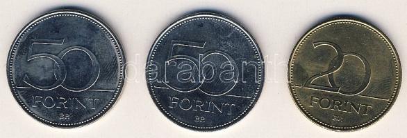 2003-2007. 20Ft "Deák" + 50Ft "Magyarország az EU tagja" + "50 éves a Római...