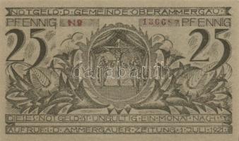 Német Birodalom/Weimari Köztársaság Oberammergau 1921. 25Pf + 50Pf + 75Pf  3klf,  teljes sor T:I