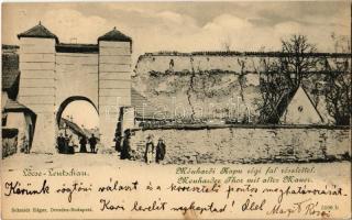 1901 Lőcse, Levoca; Méuhardi (Közép) kapu régi fal részlettel / Meuharder Thor mit alter Mauer / castle gate