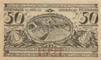 Német Birodalom/Weimari Köztársaság Oberammergau 1921. 25Pf + 50Pf + 75Pf  3klf,  teljes sor T:I