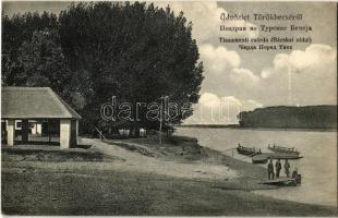 1912 Törökbecse, Újbecse, Novi Becej; Tiszamenti csárda (Bácskai oldal). Wukow Const. fényképész felvétele és kiadása / Tisa riverside restaurant (EK)
