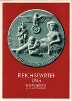1939 Reichsparteitag Nürnberg. Festpostkarte. Reichsparteitag des Friedens / Nuremberg Rally. NSDAP German Nazi Party propaganda, swastika; 6 Ga. Adolf Hitler (EB)