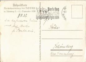 1938 Reichsparteitag Nürnberg. Festpostkarte. Reichsparteitag der NSDAP / Nuremberg Rally. NSDAP Ger...