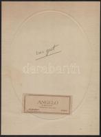 cca 1932 Angelo (1894-1974) budapesti fényképész és fotóművész vintage fényképe, aláírva, matricával...