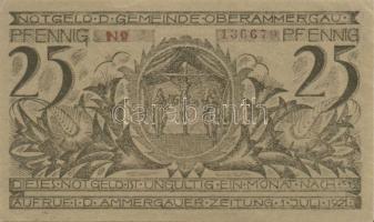 Német Birodalom/Weimari Köztársaság Oberammergau 1921. 25Pf + 50Pf + 75Pf  3klf,  teljes sor T:I- pi...