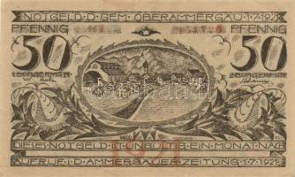 Német Birodalom/Weimari Köztársaság Oberammergau 1921. 25Pf + 50Pf + 75Pf  3klf,  teljes sor T:I- pi...