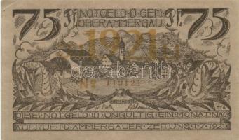 Német Birodalom/Weimari Köztársaság Oberammergau 1921. 25Pf + 50Pf + 75Pf  3klf,  teljes sor T:I- pi...