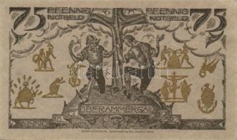 Német Birodalom/Weimari Köztársaság Oberammergau 1921. 25Pf + 50Pf + 75Pf  3klf,  teljes sor T:I- pi...