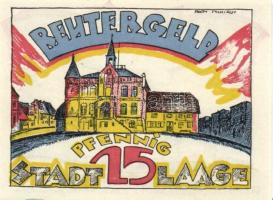 Német Birodalom/Weimari Köztársaság Laage 1922. 10Pf + 25Pf + 50Pf 3klf,  teljes sor T:I