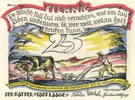 Német Birodalom/Weimari Köztársaság Laage 1922. 10Pf + 25Pf + 50Pf 3klf,  teljes sor T:I