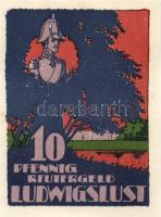 Német Birodalom/Weimari Köztársaság Ludwigslust 1922. 10Pf + 25Pf + 50Pf 3klf,  teljes sor T:I