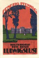 Német Birodalom/Weimari Köztársaság Ludwigslust 1922. 10Pf + 25Pf + 50Pf 3klf,  teljes sor T:I