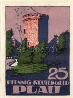 Német Birodalom/Weimari Köztársaság Plau 1922. 10Pf + 25Pf + 50Pf 3klf,  teljes sor T:I