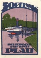 Német Birodalom/Weimari Köztársaság Plau 1922. 10Pf + 25Pf + 50Pf 3klf,  teljes sor T:I