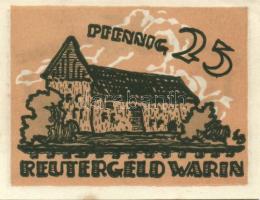 Német Birodalom/Weimari Köztársaság Warin 1922. 10Pf + 25Pf + 50Pf 3klf,  teljes sor T:I