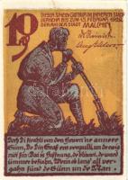 Német Birodalom/Weimari Köztársaság Malchin 1922. 10Pf + 25Pf + 50Pf 3klf,  teljes sor T:I