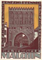 Német Birodalom/Weimari Köztársaság Malchin 1922. 10Pf + 25Pf + 50Pf 3klf,  teljes sor T:I