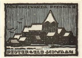 Német Birodalom/Weimari Köztársaság Schwaan 1922. 10Pf + 25Pf + 50Pf 3klf,  teljes sor T:I