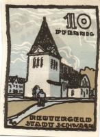 Német Birodalom/Weimari Köztársaság Schwaan 1922. 10Pf + 25Pf + 50Pf 3klf,  teljes sor T:I