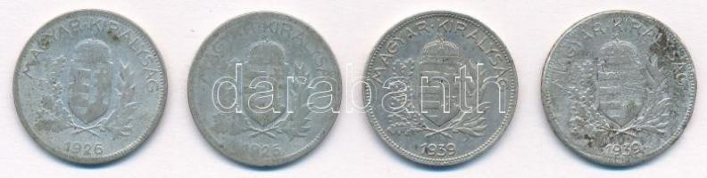 1926-1939. 1P Ag (4x) T:1--3- patina  Adamo P6