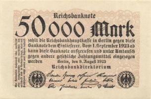 Német Birodalom/Weimari Köztársaság 1923. 50.000M  T:I