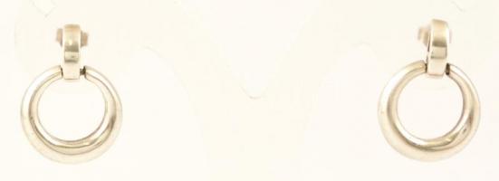 Ezüst(Ag) karikás fülbevalópár, jelzett, nettó: 6,2 g