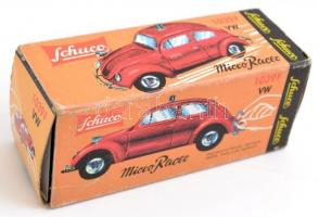 Schuco Micro Racer VW Bogár játék tűzoltóautó, saját dobozában, leírással, kulccsal, jó állapotban, ...