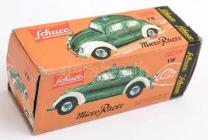 Schuco Micro Racer VW Bogár játék rendőrautó, saját dobozában, leírással, kulccsal, jó állapotban, h...