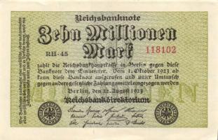 Német Birodalom/Weimari Köztársaság 1923. 10.000.000M (3X) 3klf vízjellel T:I,I-