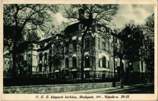 Budapest XIV. OTI központi kórháza, Uzsoki utcai kórház (korábban izraelita leányárvaház). Uzsoki utca 29-35. (fa)