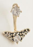 Ezüst(Ag) köves Pandora fülbevalópár, jelzett, h: 2,5 cm, bruttó: 4 g