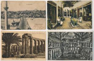 8 db főleg RÉGI török és arab városképes lap / 8 mostly pre-1945 Turkish and Arabic town-view postcards