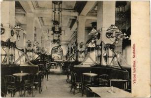 1913 Szabadka, Subotica; Városi kávéház, belső / cafe interior (EK)
