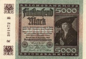 Német Birodalom/Weimari Köztársaság 1923. 5000M (4X)4klf vízjellel T:I-