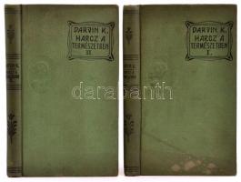 Darvin Károly: Harc a természetben I-II. kötet. A fajok eredete. Az ember származása. Életrajzi bevezetéssel ellátta és népszerűen átdolgozta: Mikes Lajos. Bp.,[1909], Magyar Kereskedelmi Közlöny, (Pallas-ny.), 128+144 p. Kiadói szecessziós egészvászon-kötésben, kissé foltos borítóval.