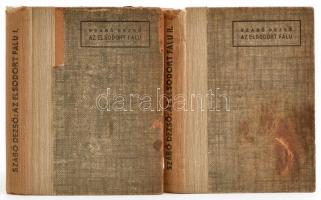 Szabó Dezső: Az elsodort falu. Kritikai kiadás. 1-2. kötet. Bp., 1944, Faust Imre, 314+1+309+2 p. Kiadói félvászon-kötésben, kopott, foltos, borítóval, a gerincek felső részén kis sérüléssel.