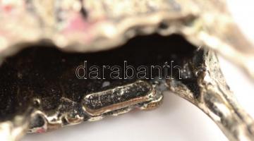 Ezüst(Ag) miniatűr ló, jelzett, 4,5×4 cm, bruttó: 17,8 g