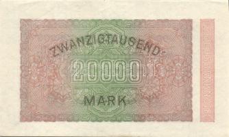 Német Birodalom/Weimari Köztársaság 1923. 20.000M (2X)2klf vízjellel T:I-