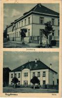 Nagyberezna, Velykyi Bereznyi, Velky Berezny; Járásbíróság, Iskola. Kiadja Mérai Jánosné / district court, school (EB)