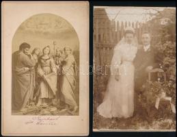 cca 1890-1940 Vegyes fotó tétel: portrék, városképek, életképek, stb., közte 12 db keményhátú is, kü...