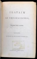 Kossuth Lajos: Irataim az emigrációból I.. kötet. Az 1859-ki olasz háború korszaka Bp., 1880, Athena...