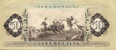 1983. 50Ft dekoratív részleges hátoldali nyomathiány (barna szín) T:II