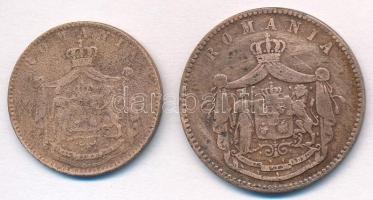 Románia 1867. 5b Cu + 10b Cu "WATT & Co." T:2-,3 
Romania 1867. 5 Bani Cu + 10 Bani C...