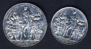 Német Birodalom/Császárság/Poroszország 1913. 2M Ag + 3M Ag "1813. Felszabadító háború" T:...